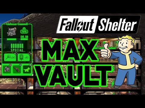 FALLOUT SHELTER MAXED OUT VAULT! MAX EVERYTHING! 200 Dwellers (BEST LAYOUT!)