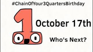 Download lagu #ChainOfYour3QuartersBirthday