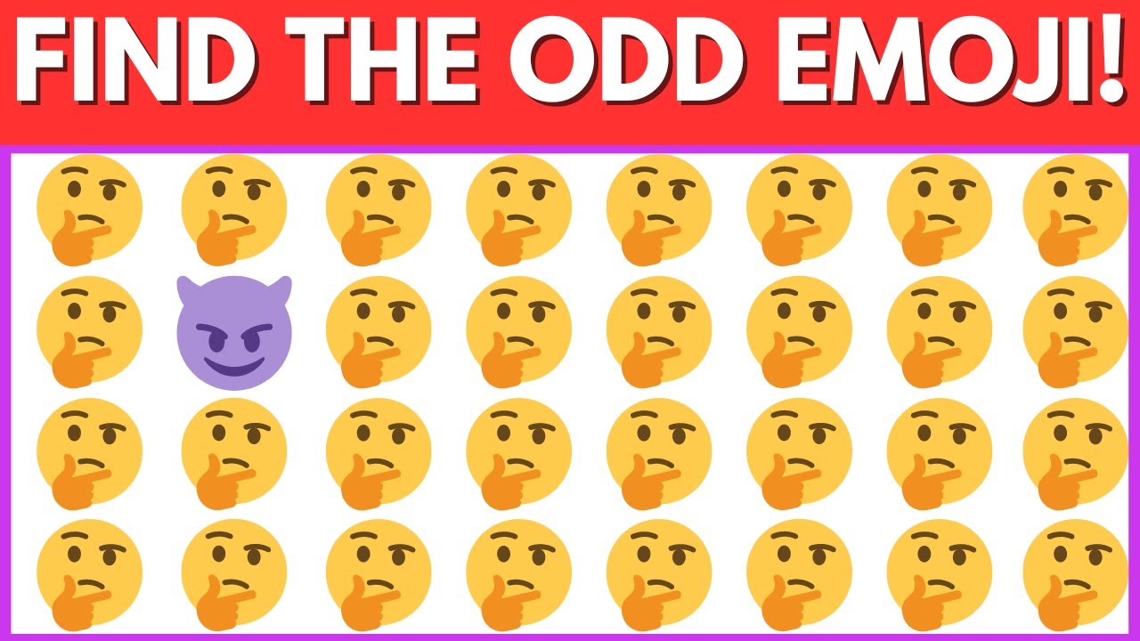 Can You Find the Odd one Out Emoji Edition? | Odd one out Part 2 - YouTube
