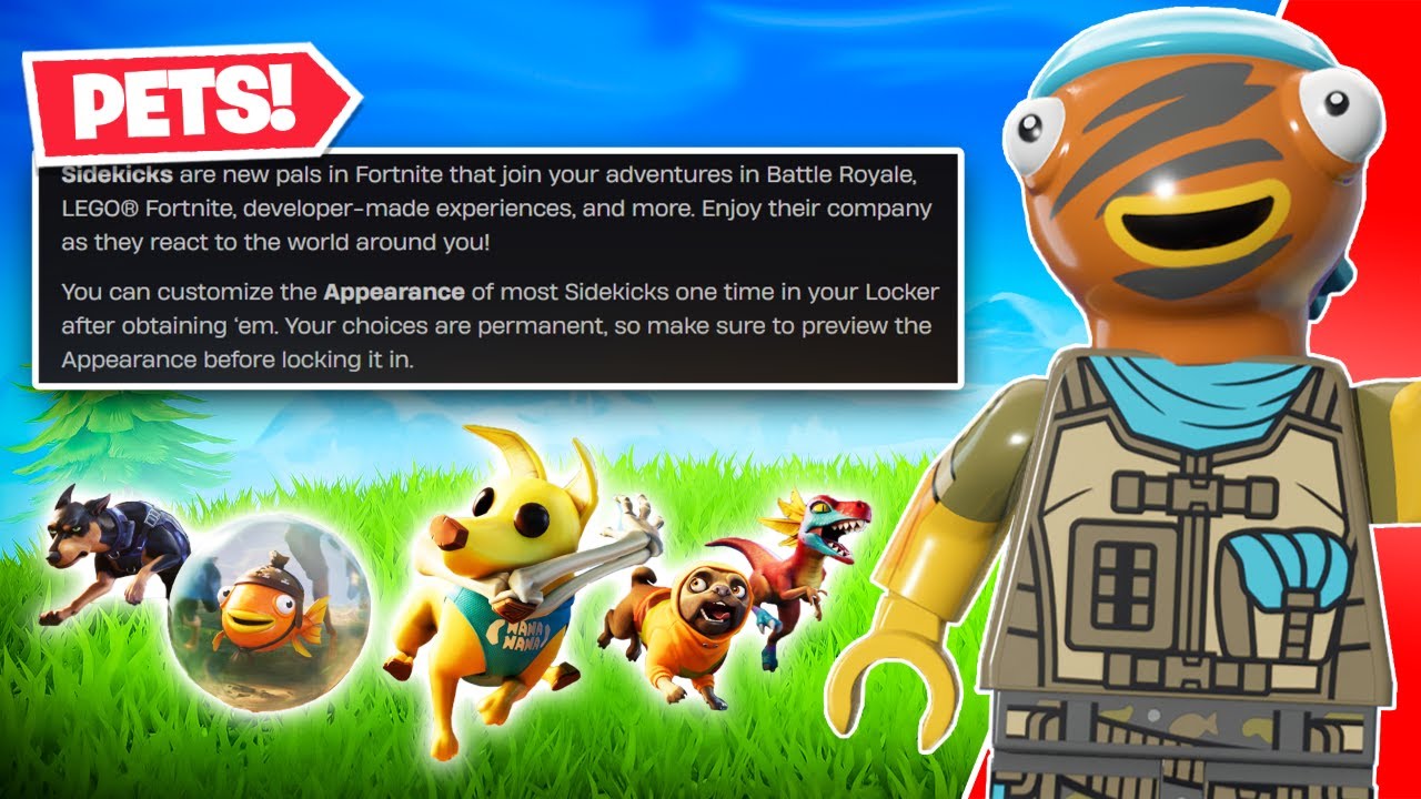 В LEGO Fortnite Odyssey появятся питомцы! Собаки, кошки и многое другое!