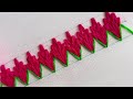 Amazing border hand embroidery design | #embroidery #handmade #art
