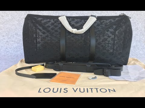 Louis Vuitton Keepall Bandouliere Monogram Mesh 50 BlackLouis