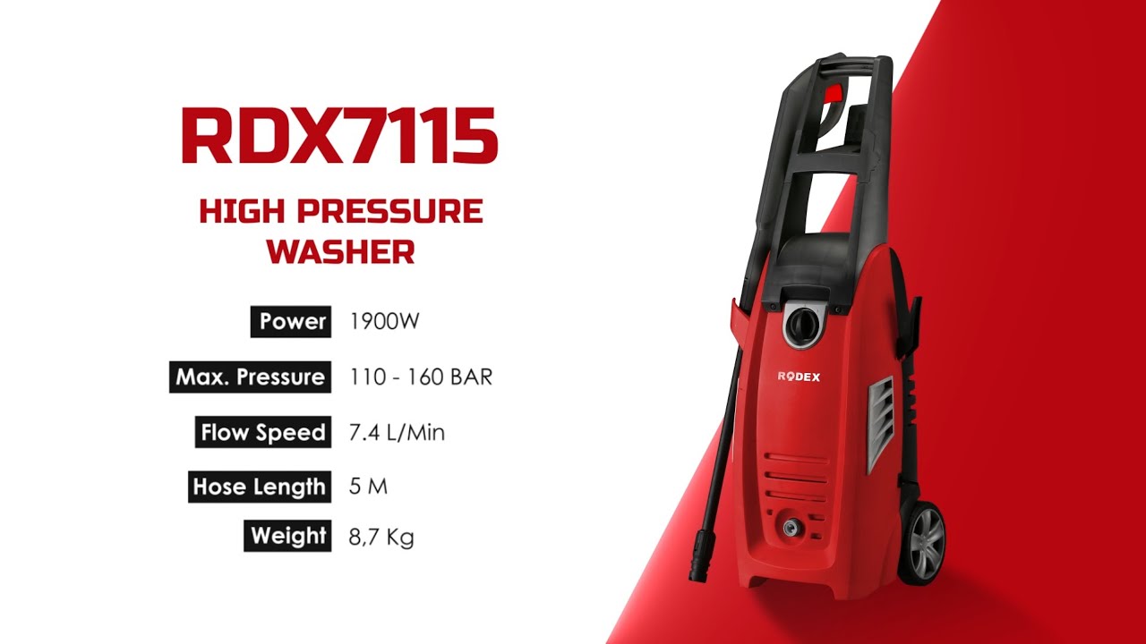 RDX7115 Basınçlı Yıkama Makinesi - Rodex Power | Elektrikli