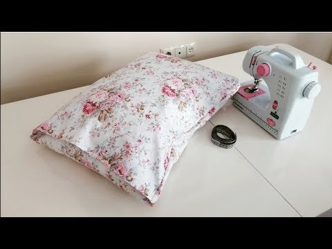 Çok kolay yastık kılıfı kesimi Dikimi / Nasıl yastık kılıfı kalıbı cıkardım / How to sew pillow