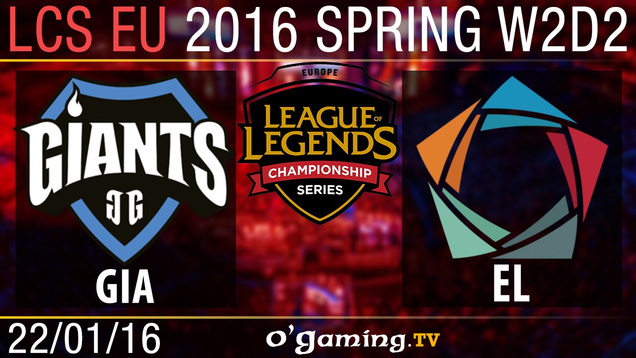 gaming logo Elements vs Giants - LCS EU Spring Split 2016 - W2D2