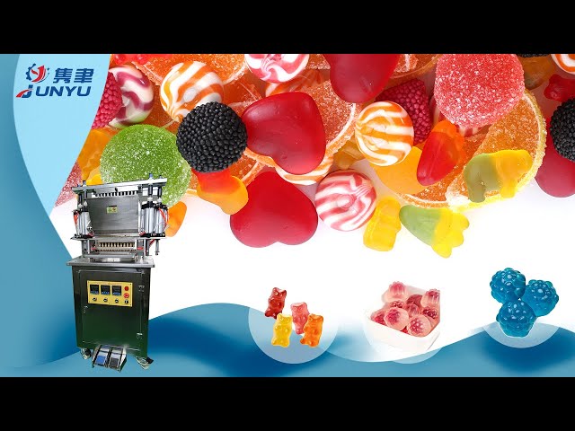 How to make gummy candy? gummy candy making machine, jelly candy machine gummy bear machine for sale class=