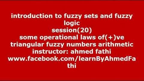 20  -  some operational laws of (+)ve triangular fuzzy numbers arithmetic