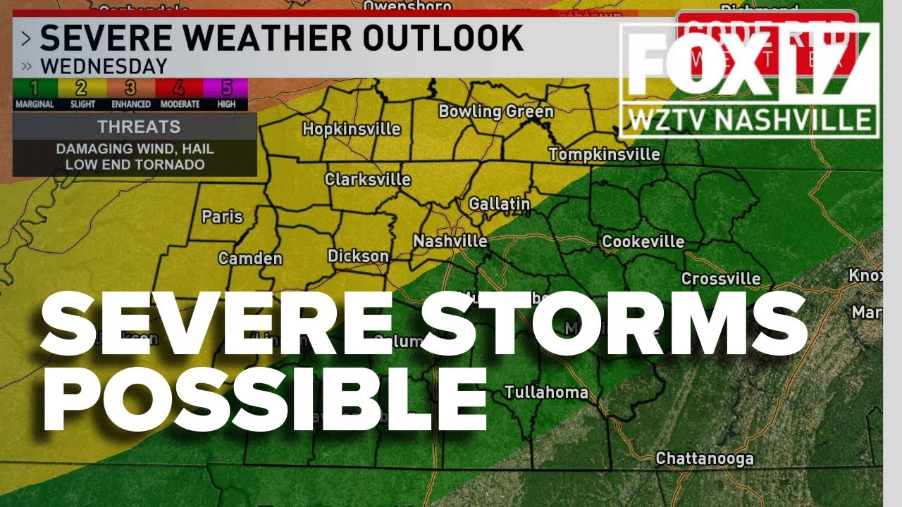 Severe storms possible in Middle Tennessee, Southern Kentucky overnight ...
