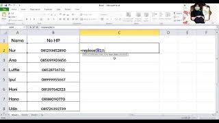 Ubah format di Excel 0 menjadi 62