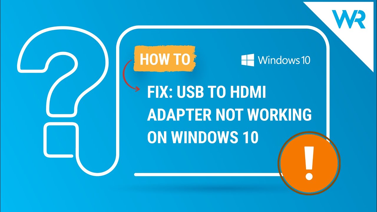 Stå op i stedet Moderat disharmoni FIX: USB to HDMI adapter not working on Windows 10 [2023 Guide] - YouTube