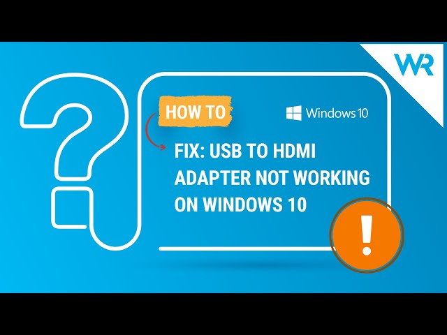 Stå op i stedet Moderat disharmoni FIX: USB to HDMI adapter not working on Windows 10 [2023 Guide] - YouTube