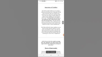 Tradition and Individual Talent  By TS Eliot.