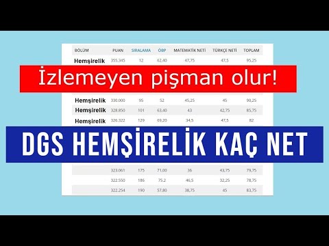 DGS HEMŞİRELİK KAZANMAK İÇİN KAÇ NET GEREKİR? EN DOĞRU SONUÇLAR #dgs2023 #dgs2024