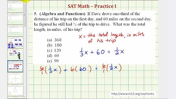 SAT Math (Algebra and Functions) - Practice 1.5