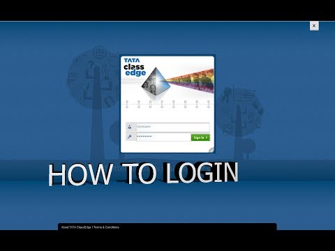 LOGIN IN on TATA CLASS EDGE.