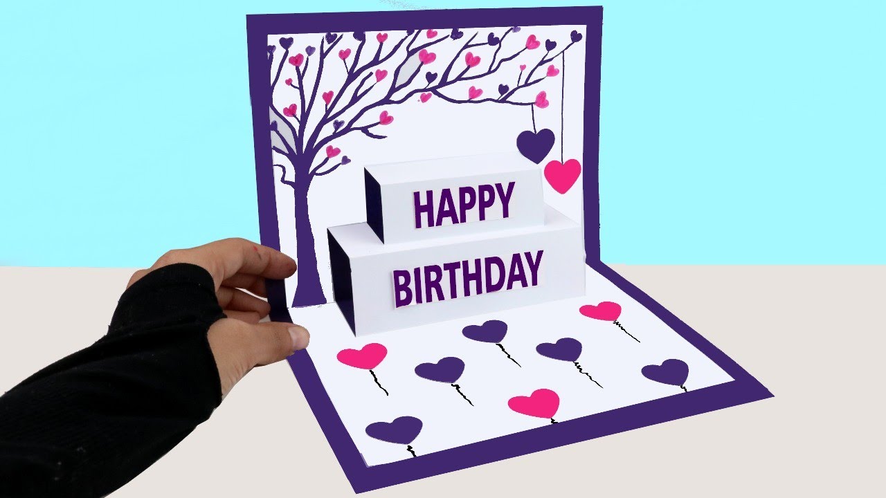 DIY Pop Up Birthday Card Easy Birthday Card GREETING cards for