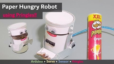 Arduino Project ] Paper Hungry Robot | Servo Sensor tutorial example no 3d printer (Coin Eating)