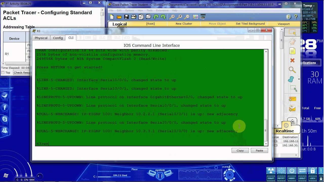 9.2.1.10 - Configuring Standard ACL - YouTube