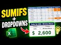 SUMIFS + Data Validation = Dynamic Analysis in Excel