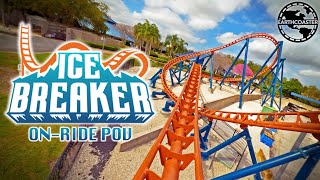 Ice Breaker - REVERSE SPIKE SWING LAUNCH - SeaWorld Orlando - On-Ride POV 4K