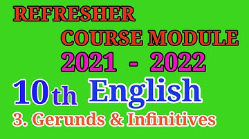 10th English Refresher course Module #3 Gerunds & Infinitives 2021-2022 Answers || Easy School Maths
