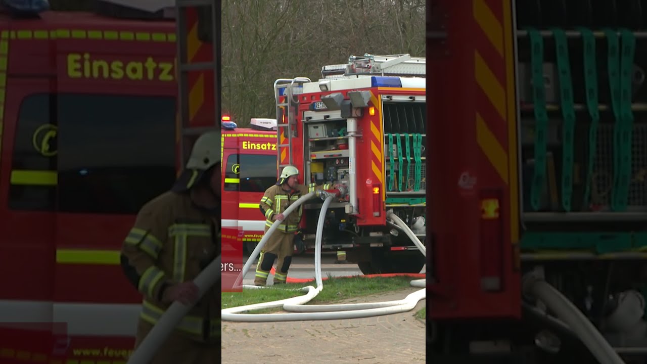 Fire In Heat And Power Plant Major Operation Recklinghausen Germany