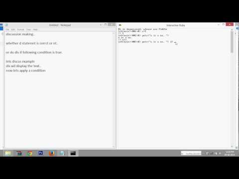Ruby Learning - Decision Making and Comparison Operator