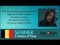 A Matter of Time by Sennek - Karaoke - Lyrics - Eurovision 2018 Belgium