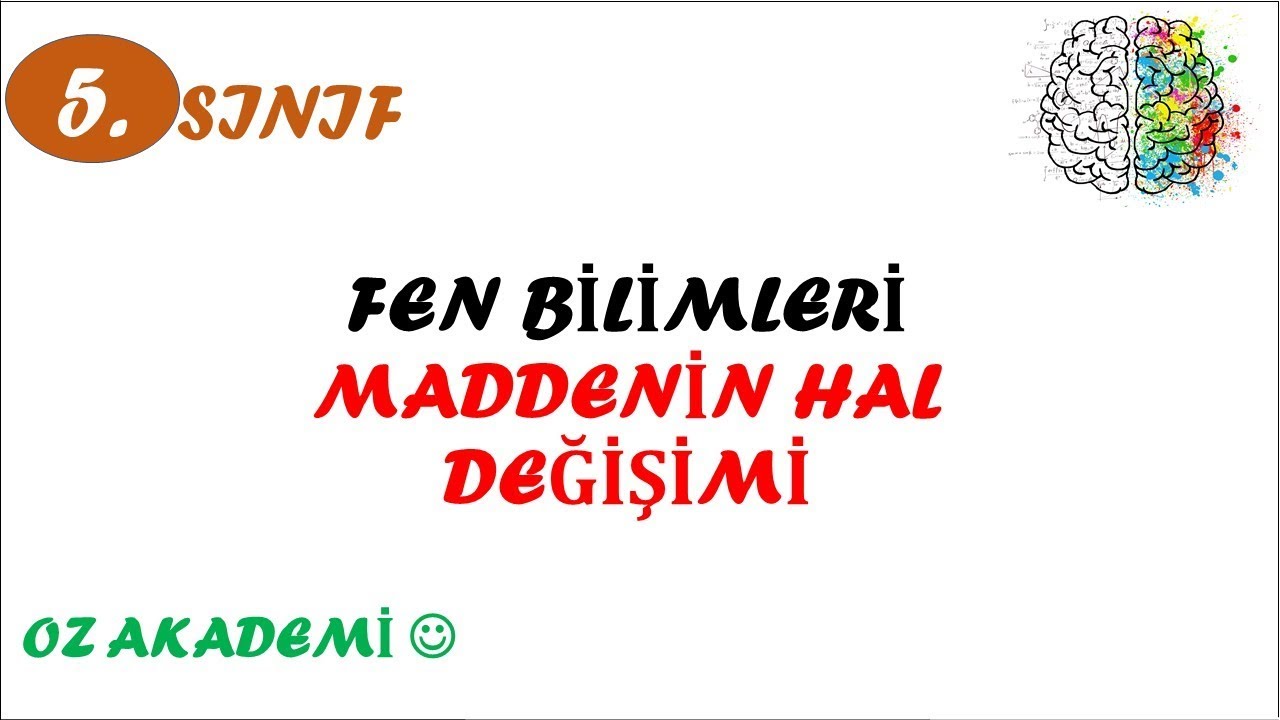 fen bilimleri 5 sinif maddenin hal degisimi youtube
