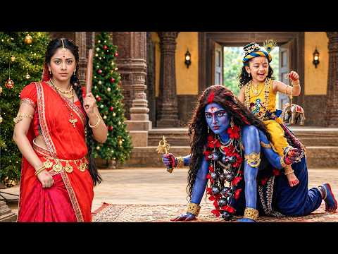 माँ काली की पीठ पर कान्हा को देखकर माँ हैरान रह गईं।|| Yashomati Maiyaa Ke Nandlala ||
