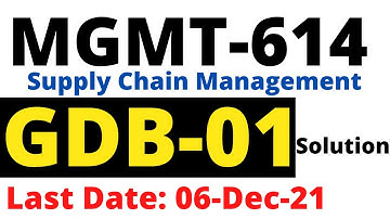 MGMT 614 GDB 01 last date 06 Dec 2021. GDB 01 mgmt-614 Fall Dec 2021.614 GDB 01 complete solution.