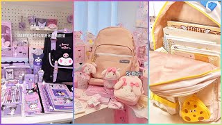 🎀Kuromi And Melody Stationary School Bag Arranging & Organization ✨