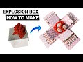 KINDER chocolate EXPLOSION BOX Tutorial | How to make Explosion Box 🎁