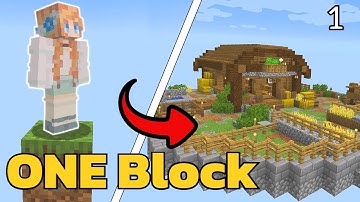 My First One Block! Episode 1 (Minecraft Let