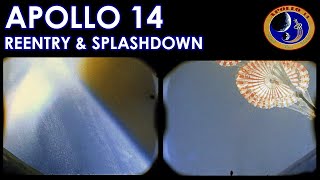 APOLLO 14 - Reentry & Splashdown -1971/02/09 [HD, real speed] - Alan Shepard, Ed Mitchell