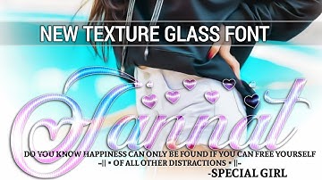 New Texture Glass Font Like Photoshop CC || Ali Raza Editxx