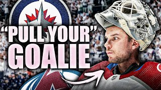 JETS FANS CHANT "PULL YOUR GOALIE" AT ALEXANDAR GEORGIEV & THE COLORADO AVALANCHE