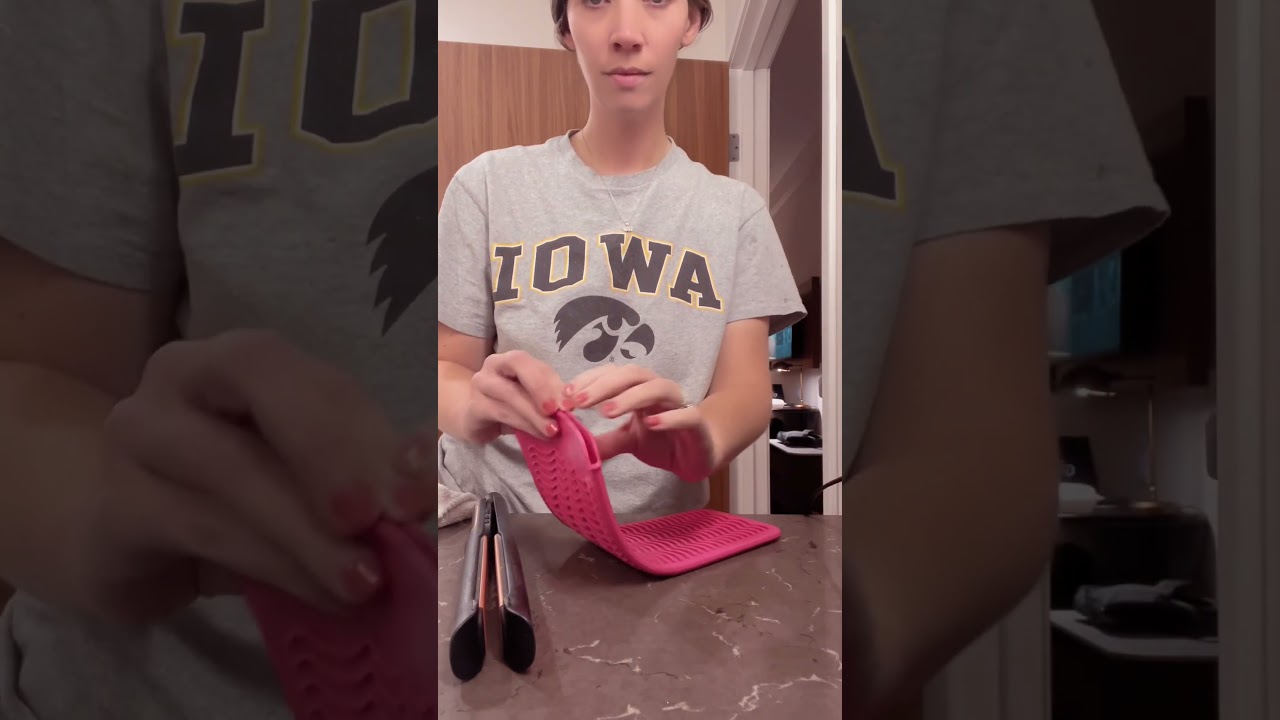 Heat-Resistant Silicone Mat & Pouch for Hair Tools | Protect Counters & Travel