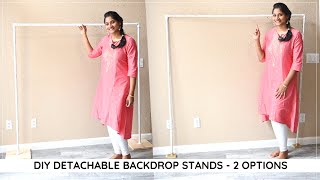 DIY Backdrop Stands for Festive Occasion 2 options | Ganesh Pooja Decorations at home