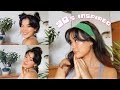 how I style my bangs (◕‿◕✿) + EASY hairstyles (90's inspo!)