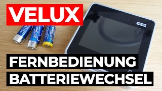 VELUX Fernbedienung Batteriewechsel - YouTube
