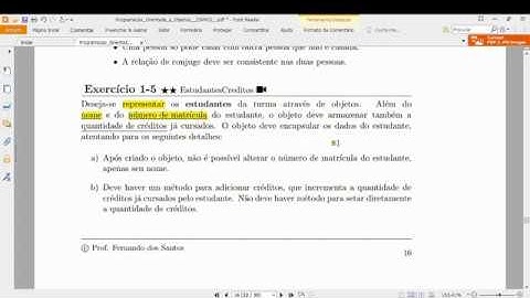 Fundamentos OO: explicação do Exercício Prático 1.7 (EstudantesCreditos)