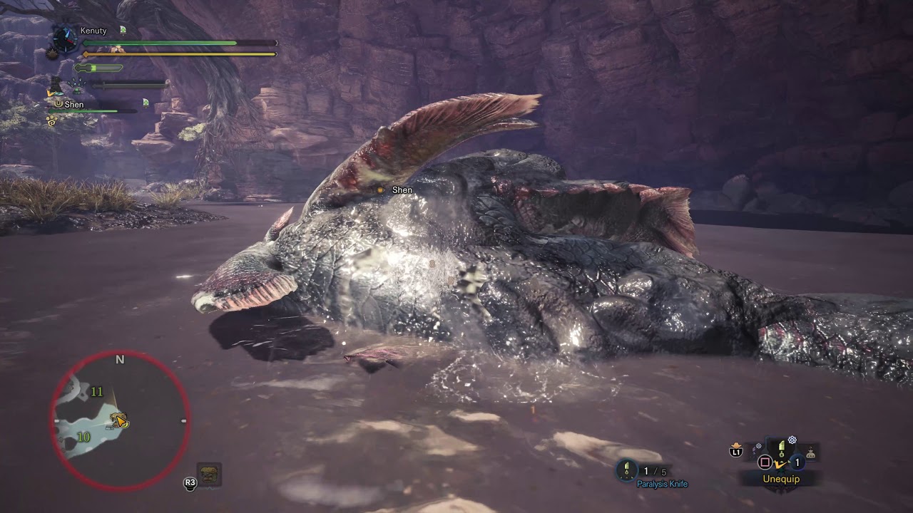 Monster Hunter World [Beta] - Hunting JyuraTodus with Dual blades - YouTube