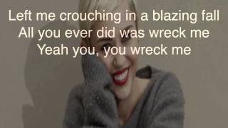 Video thumbnail of "Wrecking Ball lyrics"