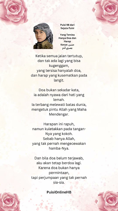 Yang Tersisa Hanya Doa dan Harap #DoaDanHarap#AllahTempatBersandar#PuisiDoa#HarapanTakPernahHabis