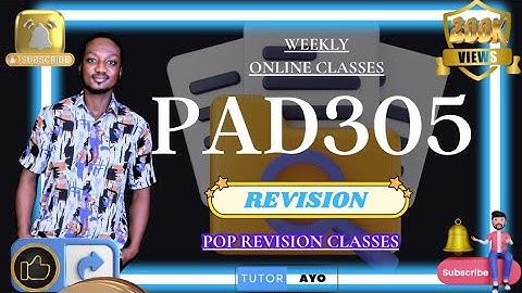 PAD305 REVISION SECOND SEMESTER