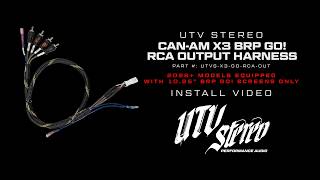 UTV Stereo Can-Am® X3 BRP GO! Front & Rear RCA Output Harness