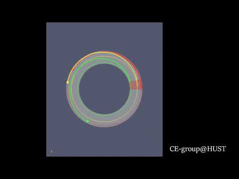 Periodic motion of a particle in spiral micro-channel
