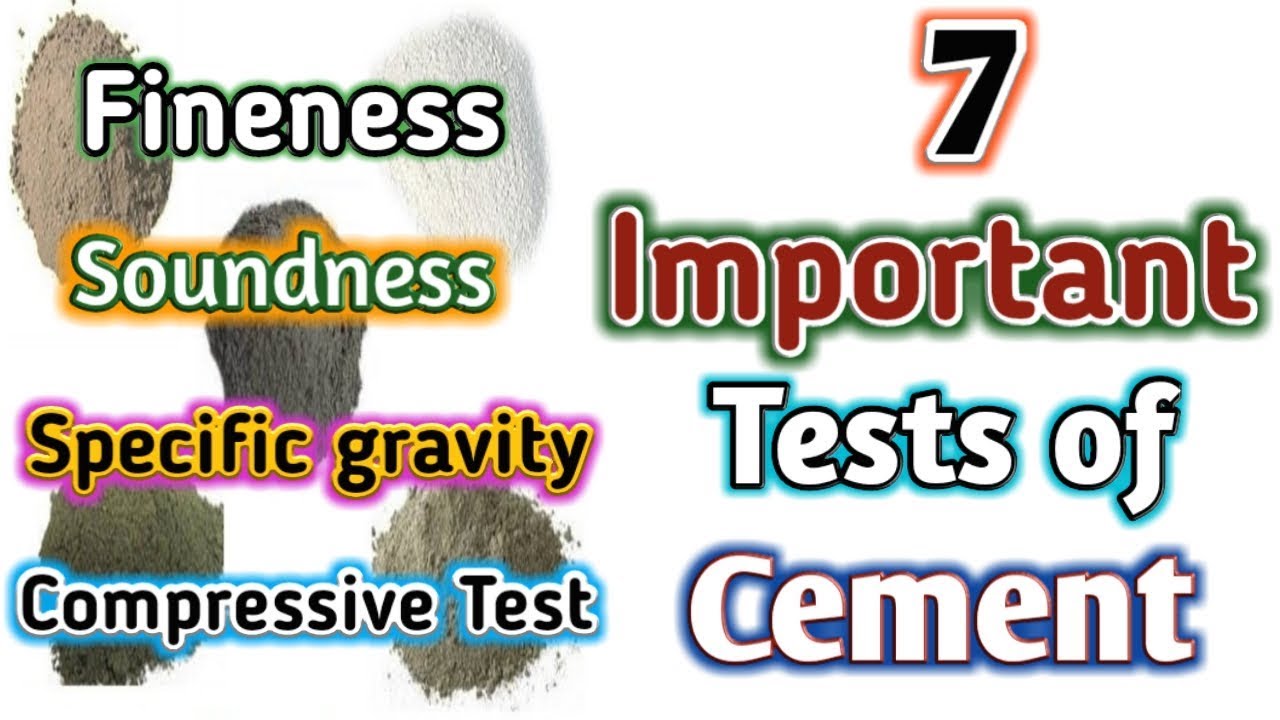 7 most Important Tests of Cement in Hindi full details. - YouTube