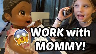 Baby Alive Goes To Work With Mommy Funny Kids Skit